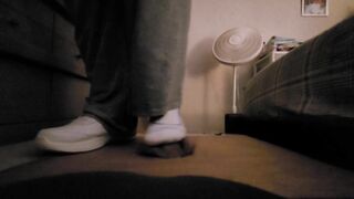 Stomping his cock
