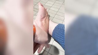 I want you to cum all over my feet