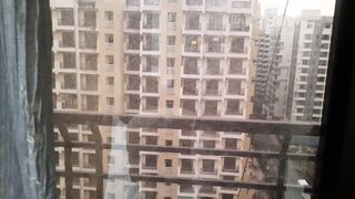 Wife showing her big ass on the balcony clear audio