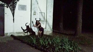 Dance with Shadow on White Wall outdoor