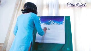 Quick Painting With Lovense Inside Pussy