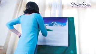 Quick Painting With Lovense Inside Pussy