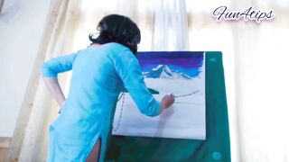 Quick Painting With Lovense Inside Pussy