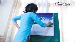 Quick Painting With Lovense Inside Pussy