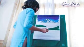 Quick Painting With Lovense Inside Pussy