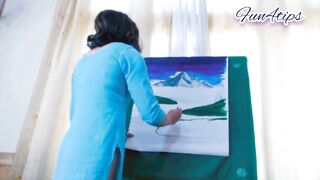 Quick Painting With Lovense Inside Pussy