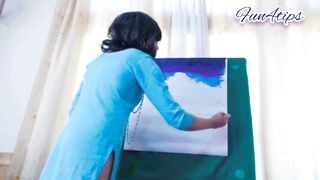 Quick Painting With Lovense Inside Pussy