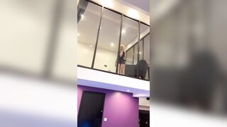 Walk mini dress transparent exhib ass