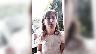 Milf Hot facial smoking part 2