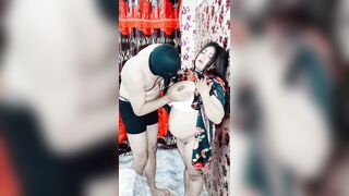 My Beautiful Muslim Friend's Mom Sucking Boobs and Fucking