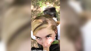 Random Jogger Gets Deepthroat on a Hiking Trail POV - CandyCourt