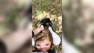 Random Jogger Gets Deepthroat on a Hiking Trail POV - CandyCourt