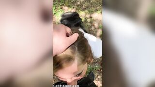 Random Jogger Gets Deepthroat on a Hiking Trail POV - CandyCourt