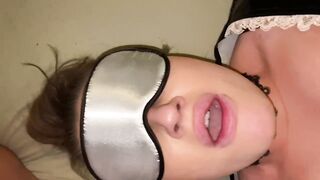 Amateur - Maid sub sloppy blowjob