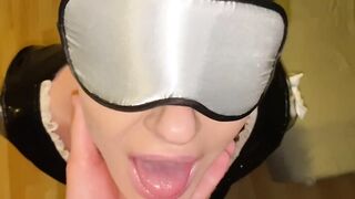 Amateur - Maid sub sloppy blowjob