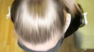 Amateur - Maid sub sloppy blowjob