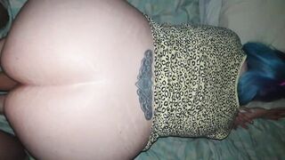 I give Mr E a foot job and take his huge cock doggy part 1