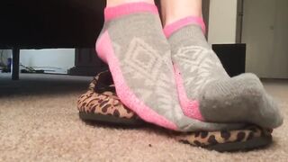 Socks and Cheetah Moccasins Frieda Ann Foot Fetish