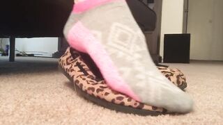 Socks and Cheetah Moccasins Frieda Ann Foot Fetish