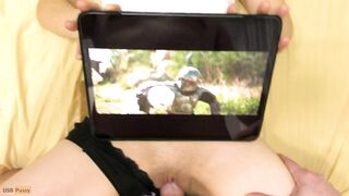 Star Wars fan watching movie