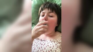 Deepthroating a Dildo