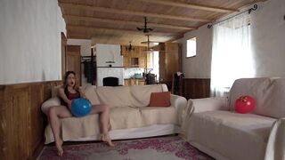 School Girl Balloon Horny Dance