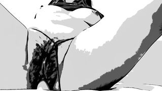 COSMIC ASIAN SLUT FUCKS DILDO WHILE WEARING THONG | mozzyballz