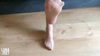 Playing with my feet in Sexy Nylon Socks - amateur foot fetish