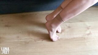 Playing with my feet in Sexy Nylon Socks - amateur foot fetish