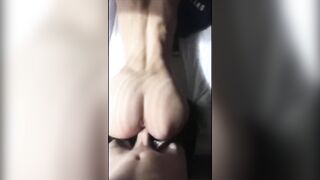 19 Year old British Tinder Teen Takes Big Cock in Leggings and Thong Pulled down