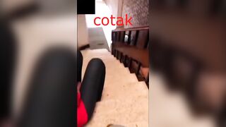 cotak turkish Fucks on the stairs inside the apartment