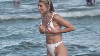 Washing out her pussy