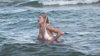 Washing out her pussy