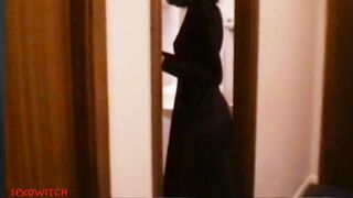 SeSXoWitCH - Cute skinny goth girl sucks cock in hospital waiting room and toilets neatly swallows .