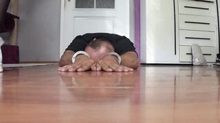 trampling on fingers with adidas shoes