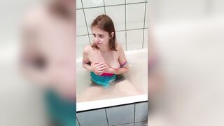 playing with water and nipples
