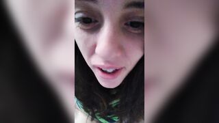 Older PinkMoonLust Hairy Pussy Tomboy Dress Cute Shorts Sits Pee Bathroom Uses Toilet Paper Fetish