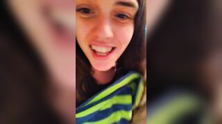 Older PinkMoonLust Hairy Pussy Tomboy Dress Cute Shorts Sits Pee Bathroom Uses Toilet Paper Fetish