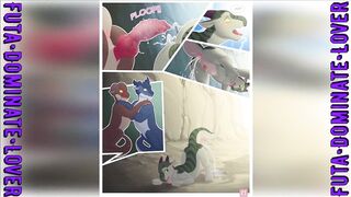 [2D Комикс] Фурри Драконы Мужская Оргия