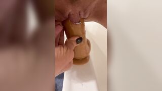 Fucking a dildo