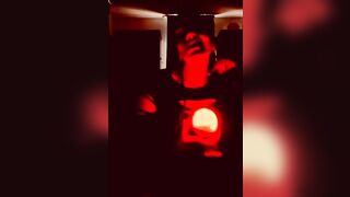 Red lights strip tease