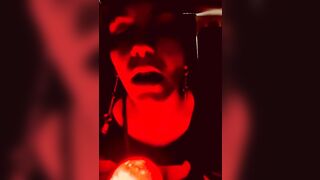 Red lights strip tease