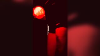 Red lights strip tease