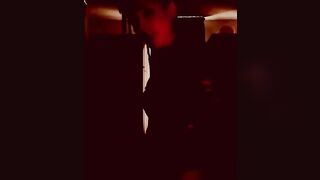 Red lights strip tease