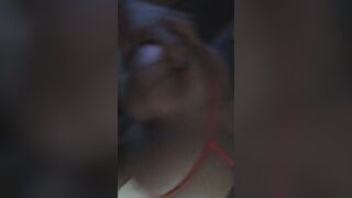 Cheating ebony Backshots in living room husband in other room