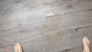 Desperate girl pissing on the floor - CatherineRain