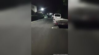 Very risky drinking Pee in the middle of the street