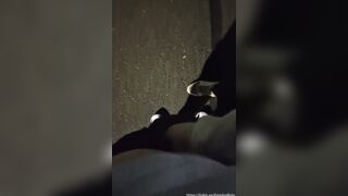 Very risky drinking Pee in the middle of the street