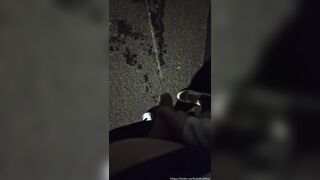 Very risky drinking Pee in the middle of the street