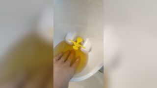 Urine Fetish Princess Potty Training Boy Urinal Toy Aim Play!: Girl Stands to Pee Foamy Yellow Piss